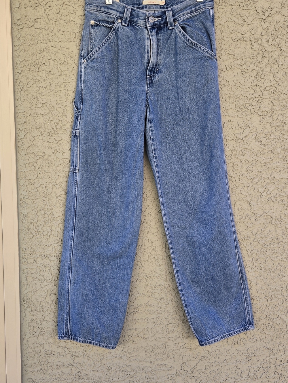 Levi's Dad Utility Blue Straight-Leg Women’s Jeans - Picture 3 of 12